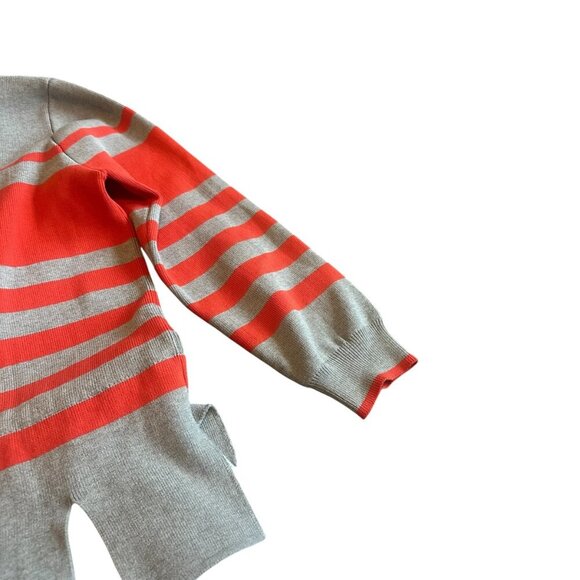 English Factory Grey Striped Sweater Dress Pullover Layered Size Large Women's - Picture 9 of 12